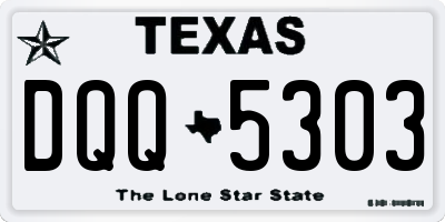 TX license plate DQQ5303