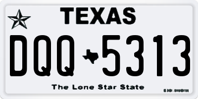 TX license plate DQQ5313