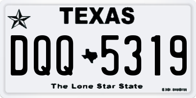 TX license plate DQQ5319
