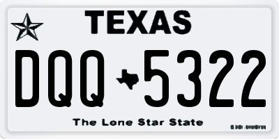 TX license plate DQQ5322