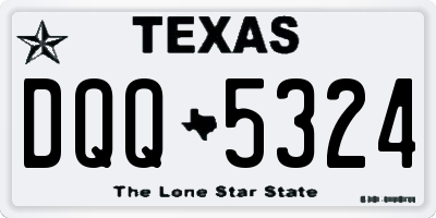 TX license plate DQQ5324