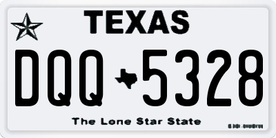 TX license plate DQQ5328