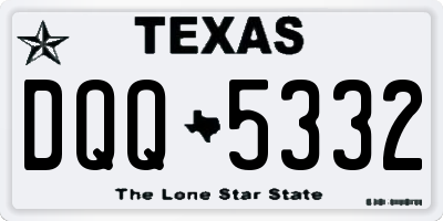 TX license plate DQQ5332