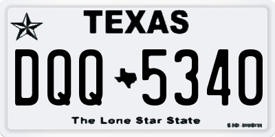 TX license plate DQQ5340