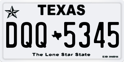 TX license plate DQQ5345