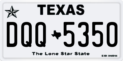 TX license plate DQQ5350