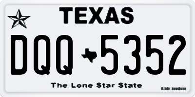TX license plate DQQ5352