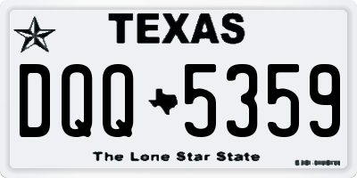 TX license plate DQQ5359