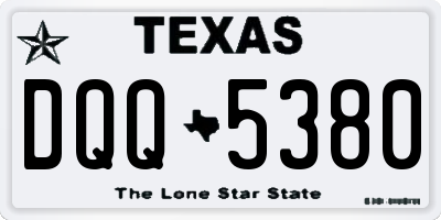 TX license plate DQQ5380