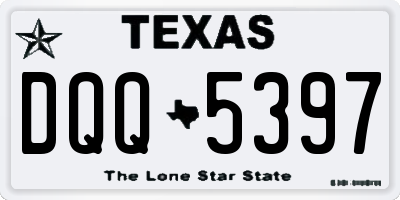 TX license plate DQQ5397