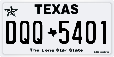 TX license plate DQQ5401