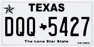 TX license plate DQQ5427