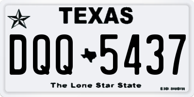 TX license plate DQQ5437