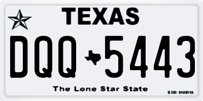 TX license plate DQQ5443