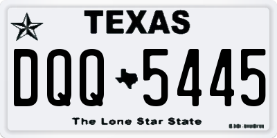 TX license plate DQQ5445