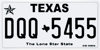 TX license plate DQQ5455