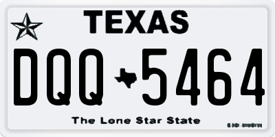 TX license plate DQQ5464