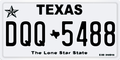 TX license plate DQQ5488