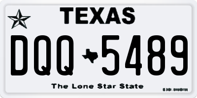 TX license plate DQQ5489