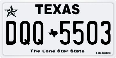 TX license plate DQQ5503
