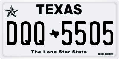 TX license plate DQQ5505