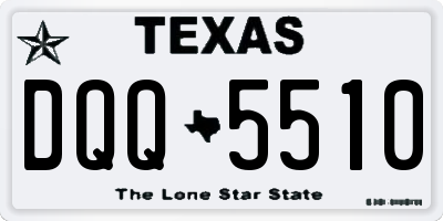 TX license plate DQQ5510