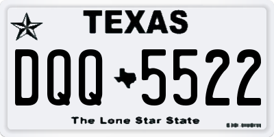 TX license plate DQQ5522