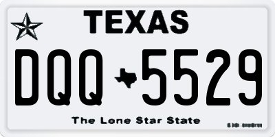 TX license plate DQQ5529
