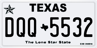 TX license plate DQQ5532