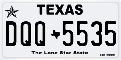 TX license plate DQQ5535