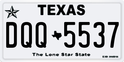 TX license plate DQQ5537