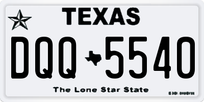 TX license plate DQQ5540