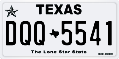 TX license plate DQQ5541