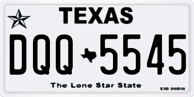 TX license plate DQQ5545
