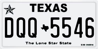 TX license plate DQQ5546