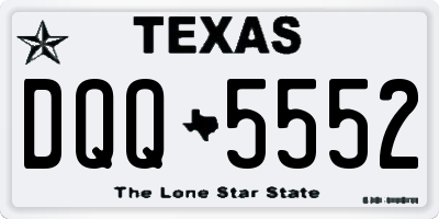 TX license plate DQQ5552