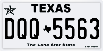 TX license plate DQQ5563