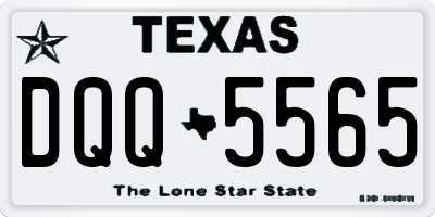 TX license plate DQQ5565