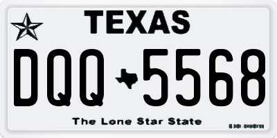TX license plate DQQ5568
