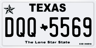 TX license plate DQQ5569