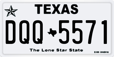 TX license plate DQQ5571