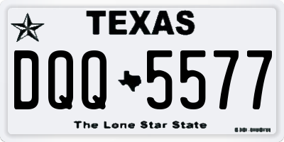 TX license plate DQQ5577