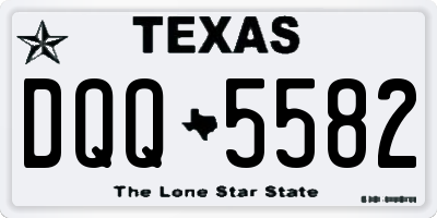TX license plate DQQ5582