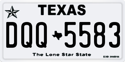 TX license plate DQQ5583