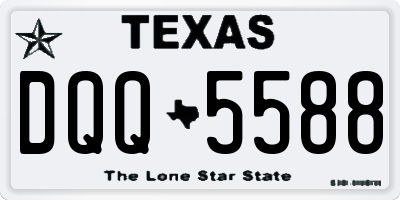 TX license plate DQQ5588