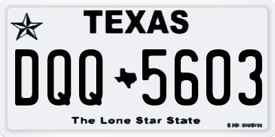 TX license plate DQQ5603