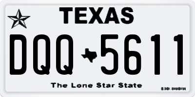 TX license plate DQQ5611