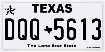 TX license plate DQQ5613