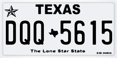 TX license plate DQQ5615