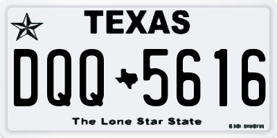 TX license plate DQQ5616